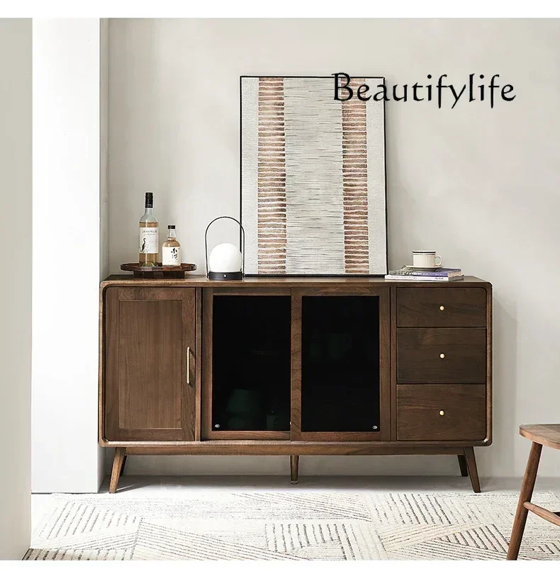 N19 North America Black Walnut Solid Wood Sideboard Household Storage Cupboard Modern Minimalist Storage Cabinet
N19 North America Black Walnut Solid Wood Sideboard Household Storage Cupboard Modern Minimalist Storage Cabinet