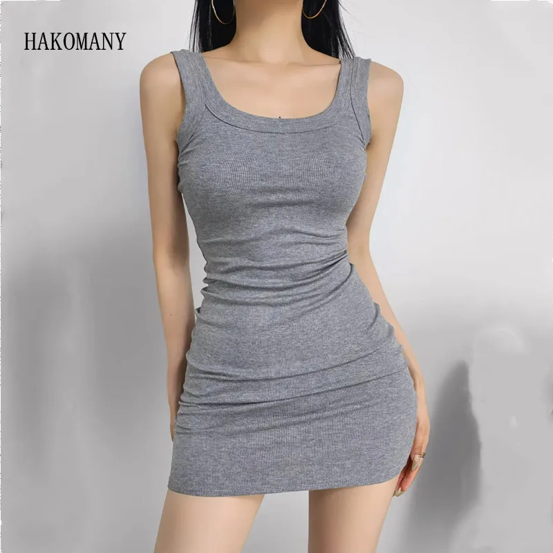 2023 Women Low Back Backless Sleeveless Stretch Basic Bodycon Robe Vestido Sexy U Collar Knitted Cotton Mini Tank Dress
2023 Women Low Back Backless Sleeveless Stretch Basic Bodycon Robe Vestido Sexy U Collar Knitted Cotton Mini Tank Dress