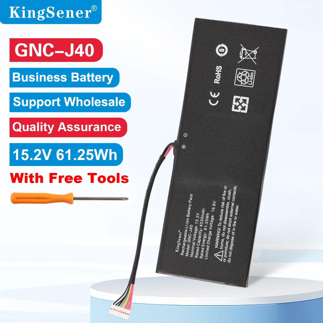 Сменный аккумулятор KingSener GNC-J40 для Gigabyte P34W P34K P34F P34G V2 V3 V4 V5 V7 Series P34W V5 Xotic PC Edition 4030 мАч
Сменный аккумулятор KingSener GNC-J40 для Gigabyte P34W P34K P34F P34G V2 V3 V4 V5 V7 Series P34W V5 Xotic PC Edition 4030 мАч