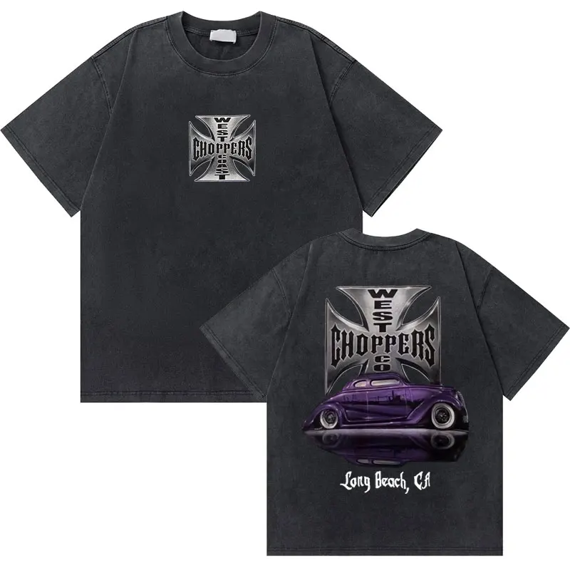 Washed Vintage West Coast Choppers Graphic Tshirt Men Women Hip Hop Gothic T-shirts Men's Oversized T Shirts Male Casual Tees
Washed Vintage West Coast Choppers Graphic Tshirt Men Women Hip Hop Gothic T-shirts Men's Oversized T Shirts Male Casual Tees