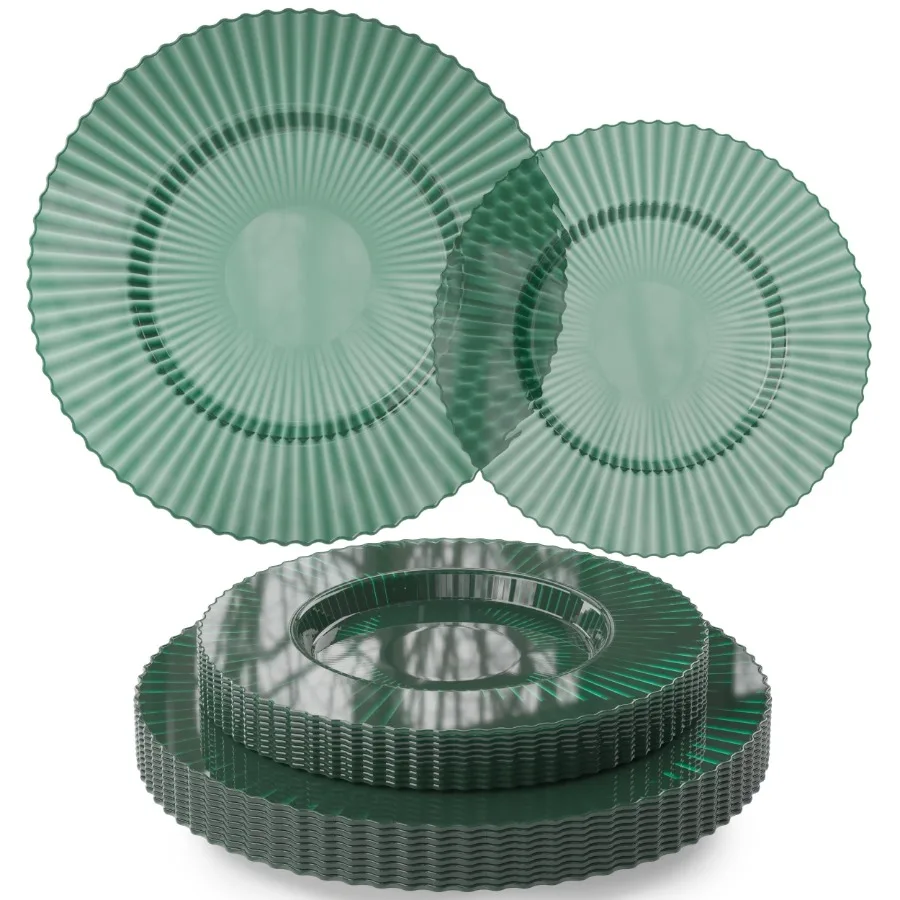 Dinner Plates Crystal Emerald Design 40-Piece Set 20 x 9" and 20 x 11"
Dinner Plates Crystal Emerald Design 40-Piece Set 20 x 9" and 20 x 11"