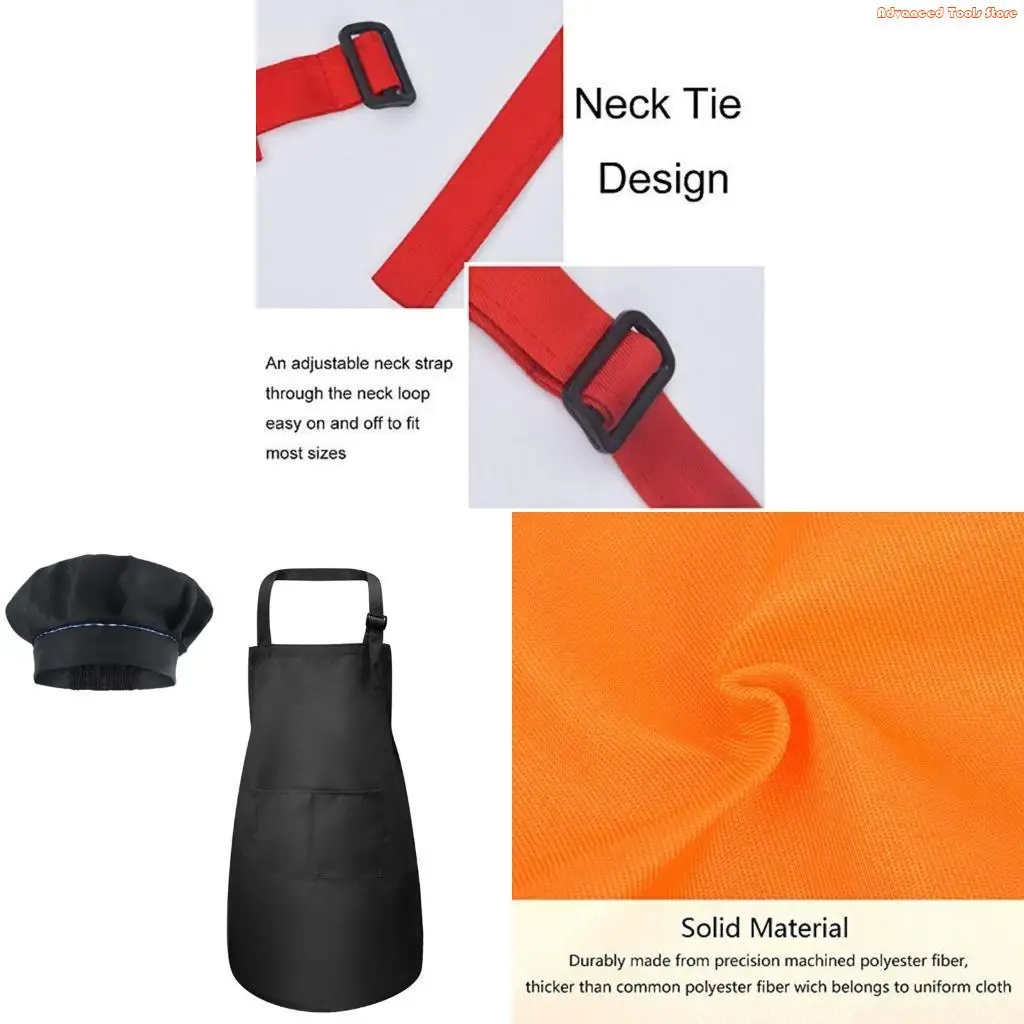 Детская одежда для шеф-повара. Детский регулируемый фартук, нагрудник и шляпа. Кухонный костюм с карманом W91B.
Детская одежда для шеф-повара. Детский регулируемый фартук, нагрудник и шляпа. Кухонный костюм с карманом W91B.