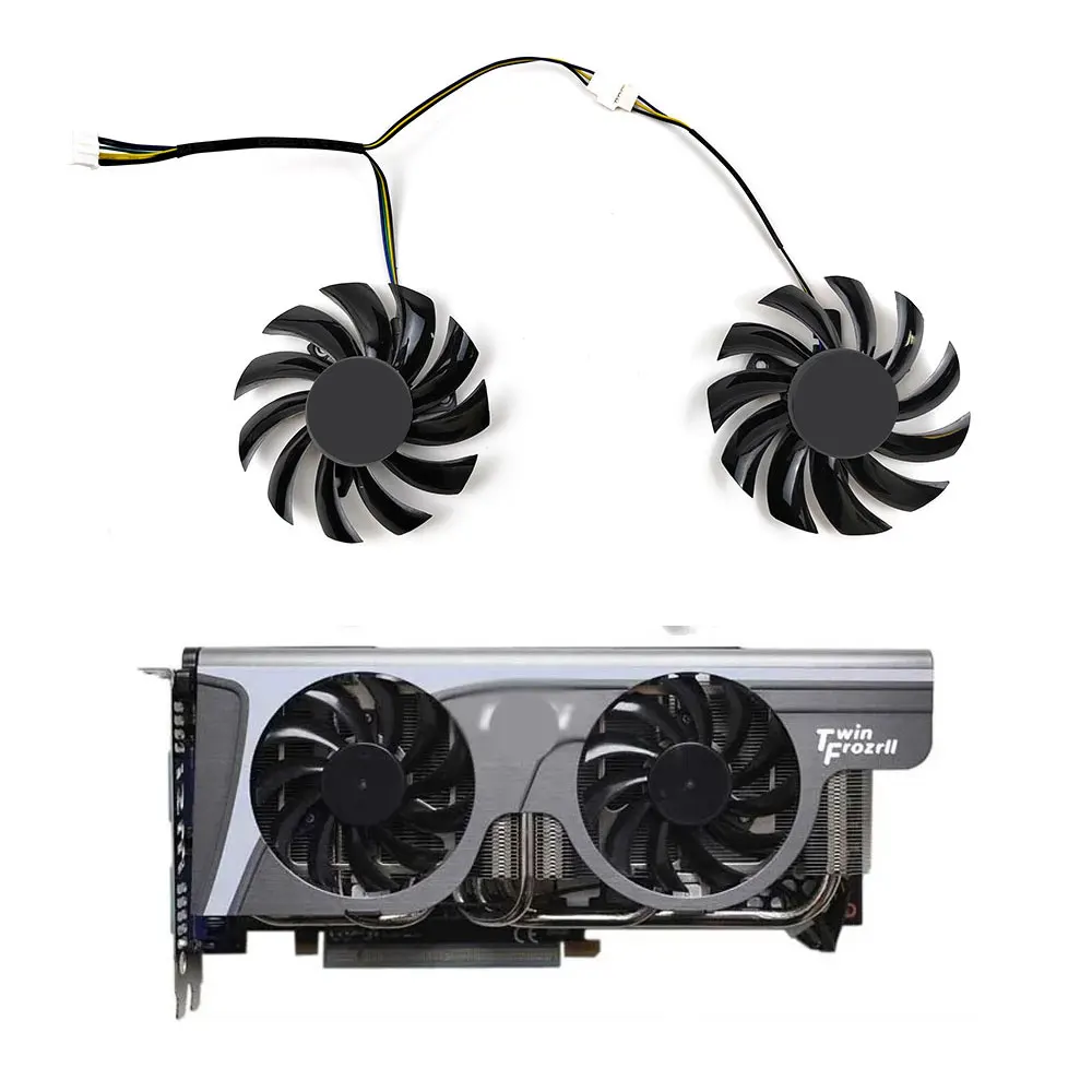 DIY 75MM 4PIN PLD080110S12HH 0.35A GTX460 GPU FAN For MSI GTX 460 560 570 Twin frozr ii Zotac GTX770 Video Card Cooling Fans
DIY 75MM 4PIN PLD080110S12HH 0.35A GTX460 GPU FAN For MSI GTX 460 560 570 Twin frozr ii Zotac GTX770 Video Card Cooling Fans