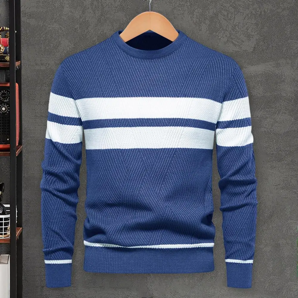 Men Dress Sweater Long Sleeve Pullover Sweater Stylish Men's Striped Print Patchwork Sweater Warm Knit for Autumn/winter
Men Dress Sweater Long Sleeve Pullover Sweater Stylish Men's Striped Print Patchwork Sweater Warm Knit for Autumn/winter