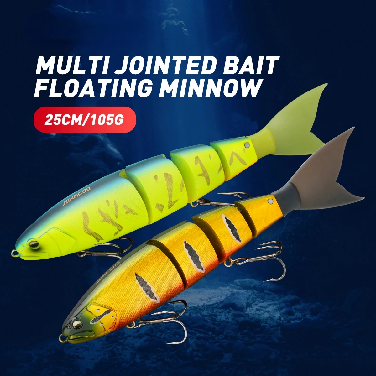 4 sections Swimming Fishing lure Jointed Fishing Lure Predators Bait 25cm 105g Floating lure Wobblers Yarn Fishing supplies Cod
4 sections Swimming Fishing lure Jointed Fishing Lure Predators Bait 25cm 105g Floating lure Wobblers Yarn Fishing supplies Cod