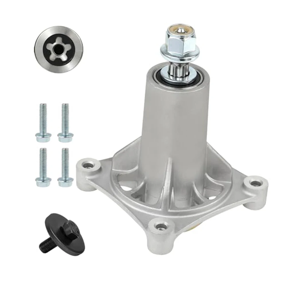 Spindle Assembly for 42 48 52 54 Inch Mower Decks Includes Blade Bolt Washer Pulley Lock Nut Grease Zerk and Mounting Bolts Set
Spindle Assembly for 42 48 52 54 Inch Mower Decks Includes Blade Bolt Washer Pulley Lock Nut Grease Zerk and Mounting Bolts Set