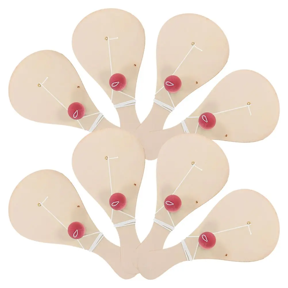 12 Pcs Hand Painted Wooden Racket Pieces Kids DIY Blank Paddle Craft Toys Beach Balls Smash Game Bouncy Puzzle Detachable Design
12 Pcs Hand Painted Wooden Racket Pieces Kids DIY Blank Paddle Craft Toys Beach Balls Smash Game Bouncy Puzzle Detachable Design