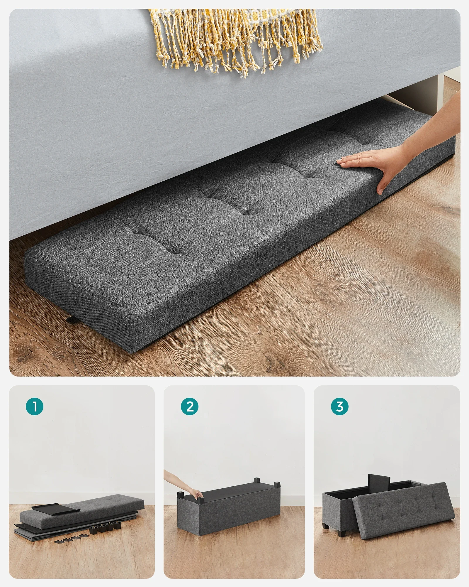 -bedroom Storage Bench Ottoman Bench With Legs Long Grey Fabric Rectangle Folding Storage Ottoman
-bedroom Storage Bench Ottoman Bench With Legs Long Grey Fabric Rectangle Folding Storage Ottoman