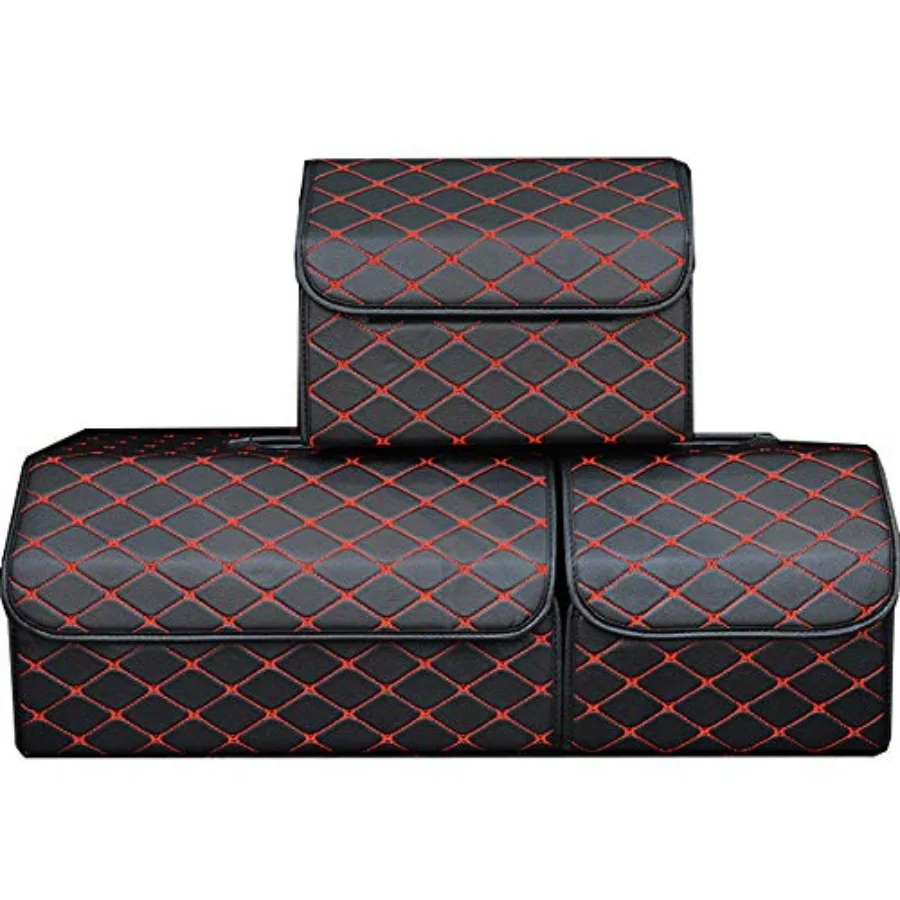 Car Truck Organizer with Cover/ingle Platic Handle, Heavy Duty PU Leather Portable Cargo torage Box eat Back Container Foldable
Car Truck Organizer with Cover/ingle Platic Handle, Heavy Duty PU Leather Portable Cargo torage Box eat Back Container Foldable