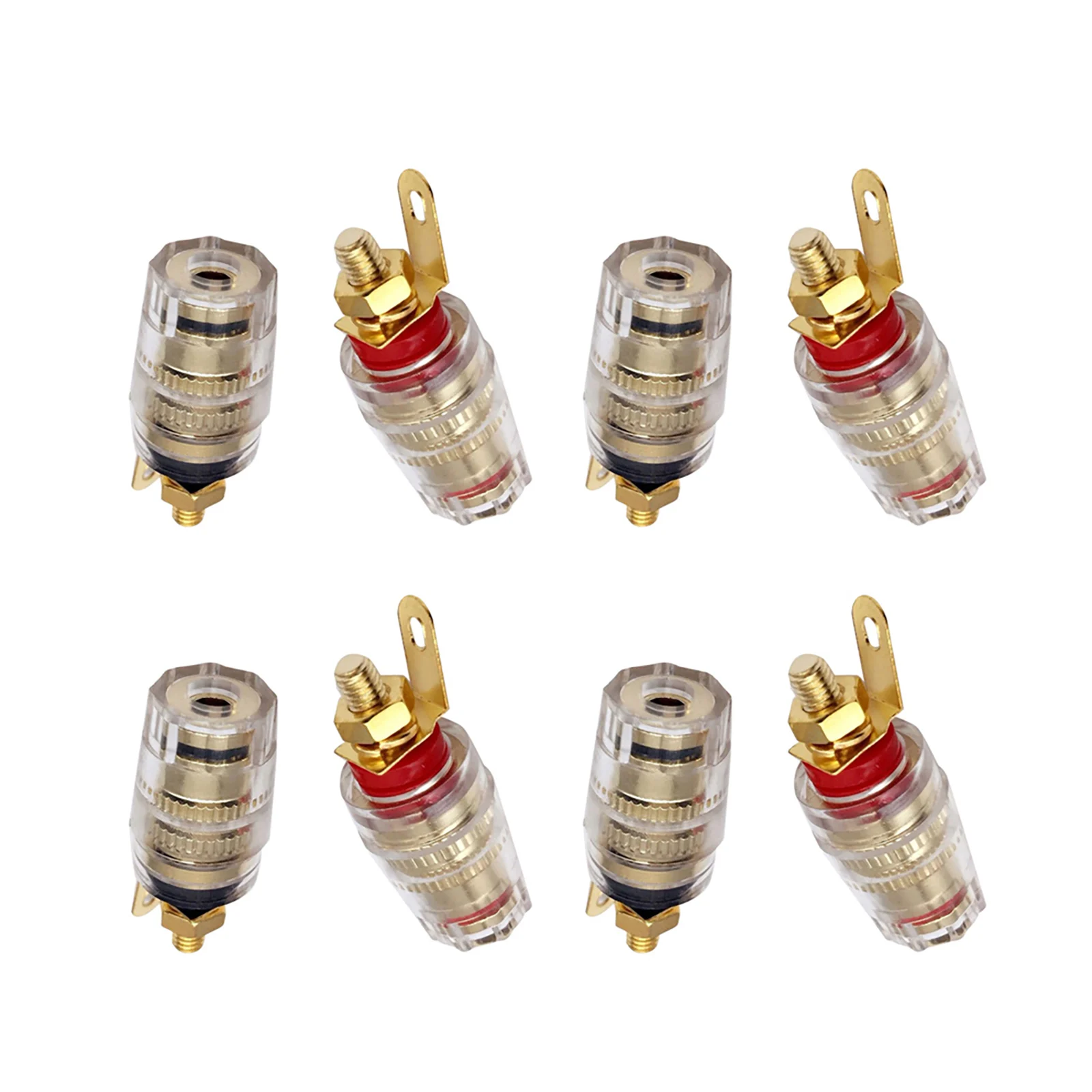 4mm 8Pcs Gold Plated Pure Copper Banana Plug Adapter For Speaker Amplifier HiFi Audio Connector Terminal w/ Transparent Shell
4mm 8Pcs Gold Plated Pure Copper Banana Plug Adapter For Speaker Amplifier HiFi Audio Connector Terminal w/ Transparent Shell