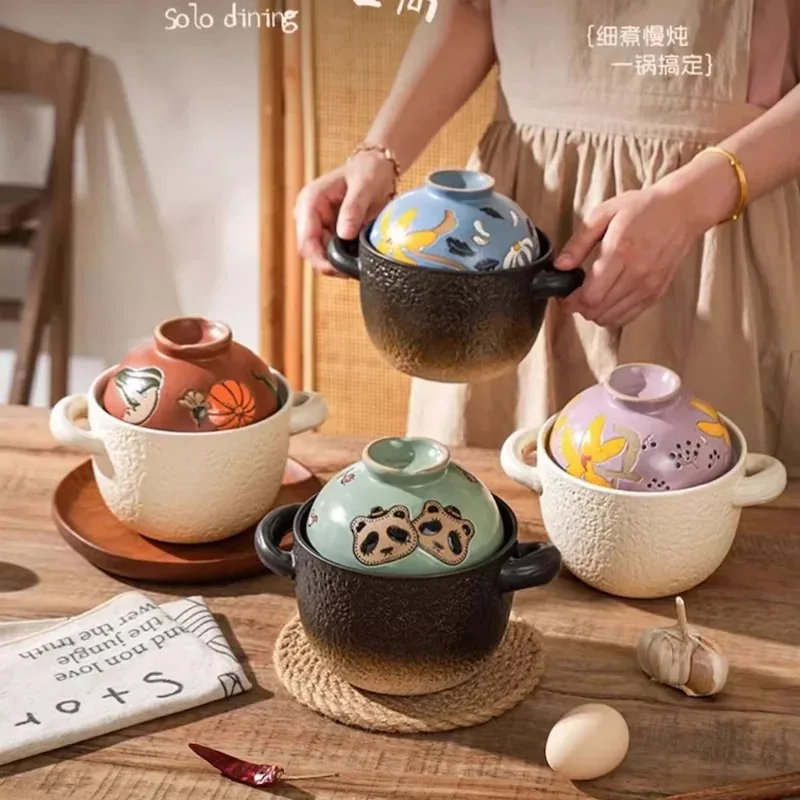 Small Crock pot Claypot Home Casserole dish Ceramic cookware Kitchen Stew pots for cooking Heat resisting Clay pot for cooking
Small Crock pot Claypot Home Casserole dish Ceramic cookware Kitchen Stew pots for cooking Heat resisting Clay pot for cooking