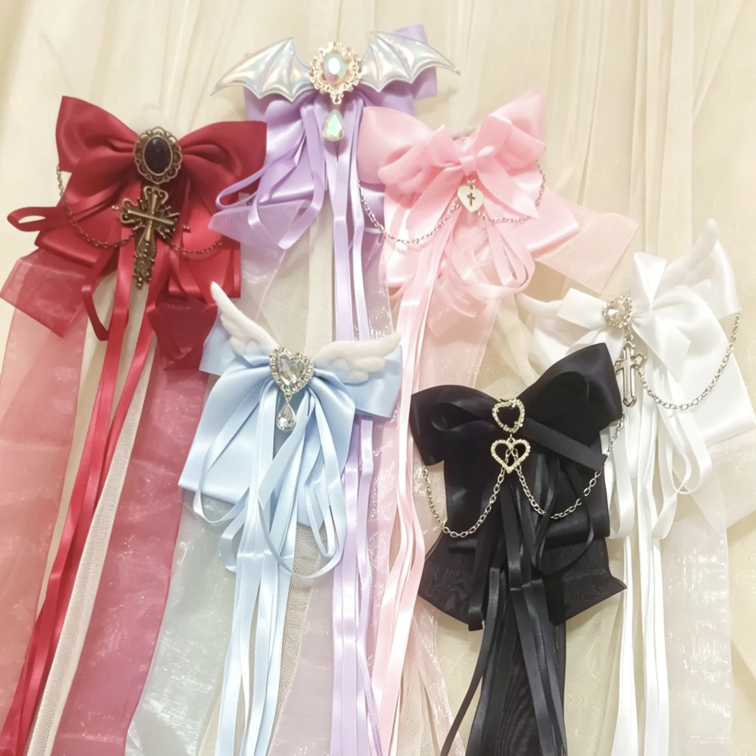lolita headband sweet lace kc bow headdress Long ribbons big bows wings lolita headpiec
lolita headband sweet lace kc bow headdress Long ribbons big bows wings lolita headpiec
