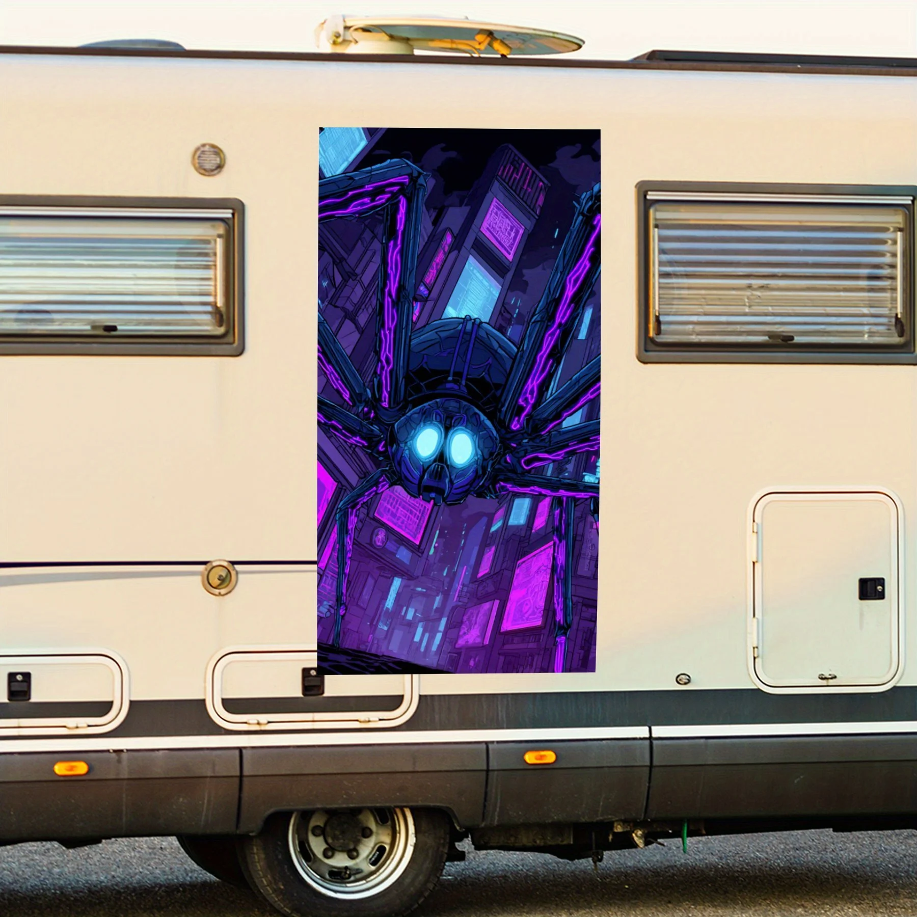 Виниловая наклейка неонового паука в стиле киберпанк для двери автомобиля на колесах, водонепроницаемые самоклеящиеся виниловые наклейки, защитный автомобиль для украшения
Виниловая наклейка неонового паука в стиле киберпанк для двери автомобиля на колесах, водонепроницаемые самоклеящиеся виниловые наклейки, защитный автомобиль для украшения