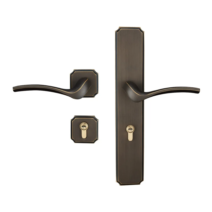 Brass split lock black simple indoor silent wooden door lock brass universal door lock
Brass split lock black simple indoor silent wooden door lock brass universal door lock