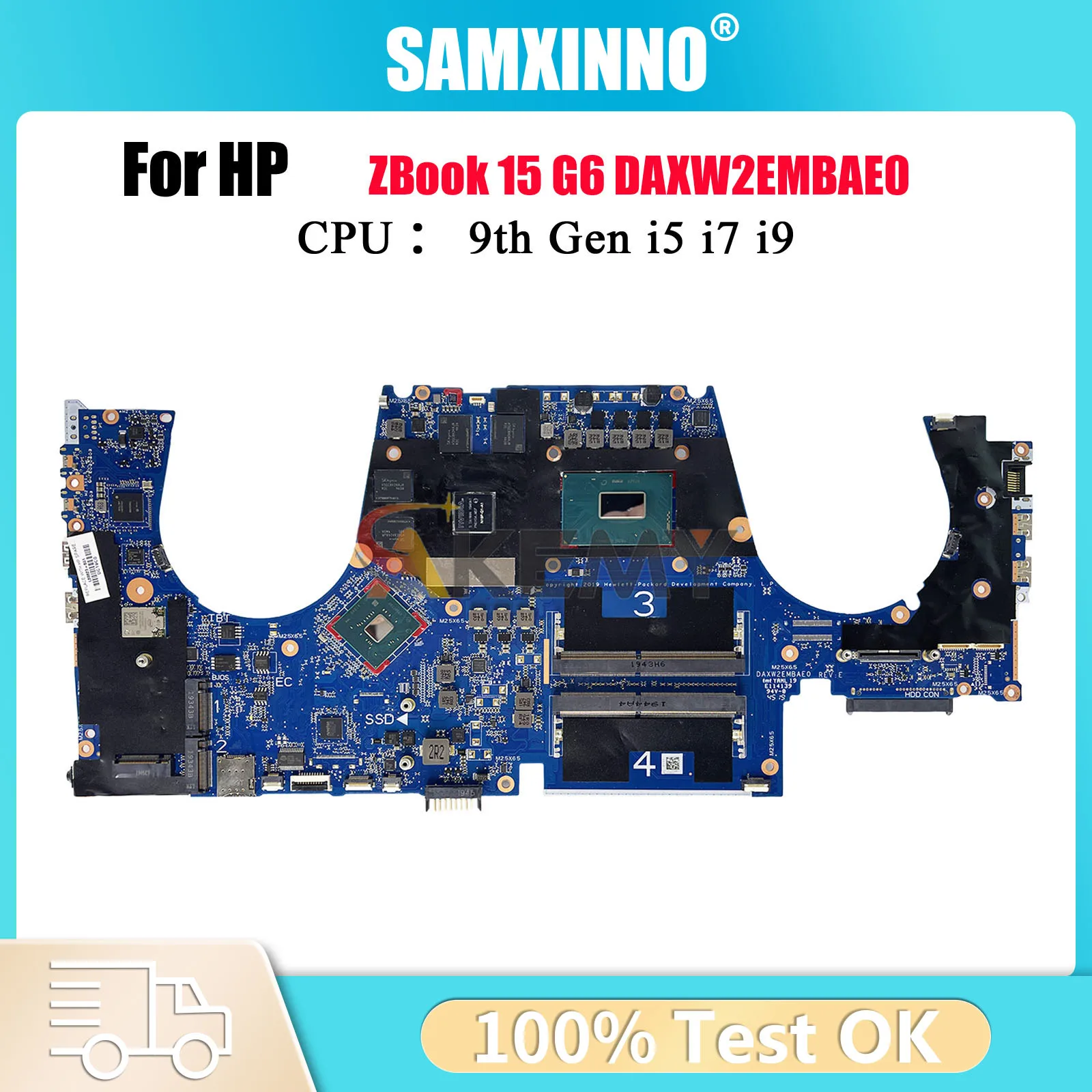 DAXW2EMBAE0 Материнская плата для ноутбука HP ZBook 15 G6 с процессором i5 i7 i9 T1000 T2000 4 ГБ графического процессора L68825-601 L68848-601 100% полностью протестировано 
DAXW2EMBAE0 Материнская плата для ноутбука HP ZBook 15 G6 с процессором i5 i7 i9 T1000 T2000 4 ГБ графического процессора L68825-601 L68848-601 100% полностью протестировано