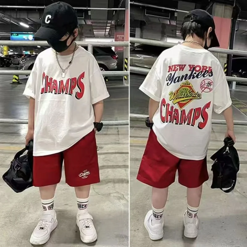 Boys Clothes Sets Cotton Summer New York T-Shirt + Loose Pants 2PCS Hip Hop Kids Clothing Children Outfits Teen 5 9 12 14 Years
Boys Clothes Sets Cotton Summer New York T-Shirt + Loose Pants 2PCS Hip Hop Kids Clothing Children Outfits Teen 5 9 12 14 Years