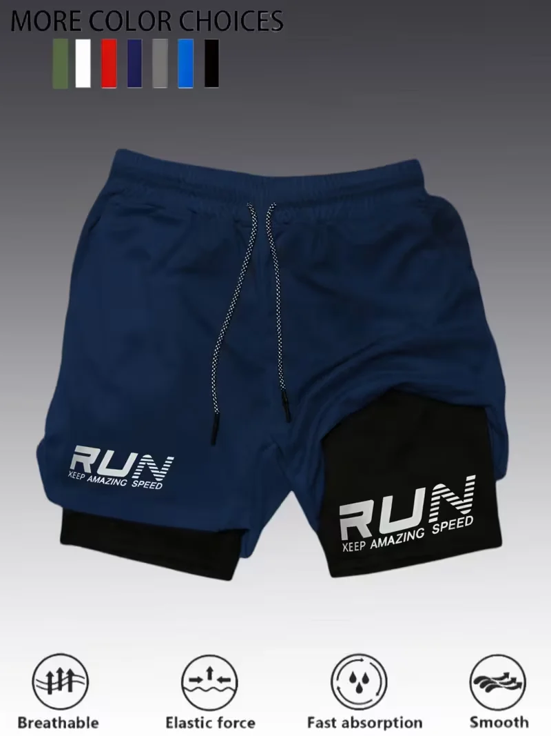 Men's summer breathable dual-purpose double-layer shorts with elastic compression and quick drying multifunctional sports shorts
Men's summer breathable dual-purpose double-layer shorts with elastic compression and quick drying multifunctional sports shorts