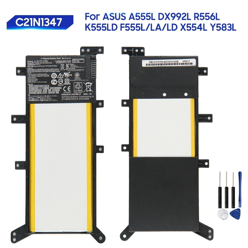 Новая сменная батарея для ASUS X555 X555LA X555LD X555LN W509L X554L FL5500L DX992L C21N1347, перезаряжаемые батареи 5070 мАч
Новая сменная батарея для ASUS X555 X555LA X555LD X555LN W509L X554L FL5500L DX992L C21N1347, перезаряжаемые батареи 5070 мАч