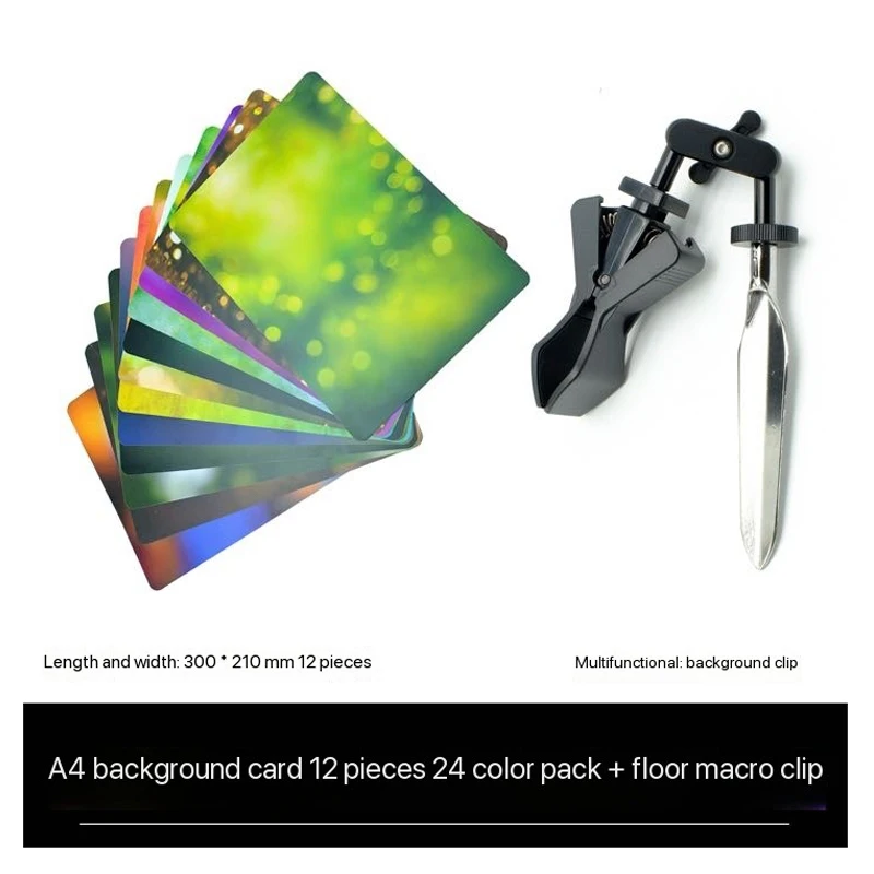 Карта для фоновой живописи формата А4/А5, 12 шт., двухсторонняя 24-цветная фоновая карта для макросъемки с макрозажимом, дополнительно, Guage
Карта для фоновой живописи формата А4/А5, 12 шт., двухсторонняя 24-цветная фоновая карта для макросъемки с макрозажимом, дополнительно, Guage