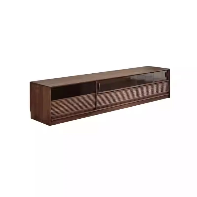 Nordic solid wood TV cabinet, black walnut living room storage cabinet, retro simple glass locker
Nordic solid wood TV cabinet, black walnut living room storage cabinet, retro simple glass locker