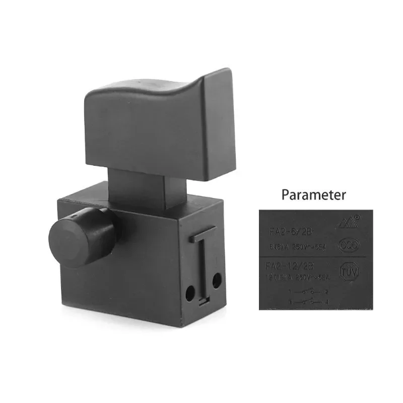 1 Pcs Trigger Switch FA2-6/2B 250V~5E4 Lock On Cutting Machine Electric Drill Angle Grinder Switch Power Tools Accessories
1 Pcs Trigger Switch FA2-6/2B 250V~5E4 Lock On Cutting Machine Electric Drill Angle Grinder Switch Power Tools Accessories