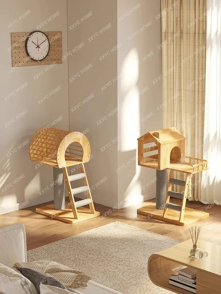 Solid Wood Cat Climbing Frame t Nest Integrated Small Non-Covering Shelf Four Seasons Universal Toy Scratching Pole
Solid Wood Cat Climbing Frame t Nest Integrated Small Non-Covering Shelf Four Seasons Universal Toy Scratching Pole