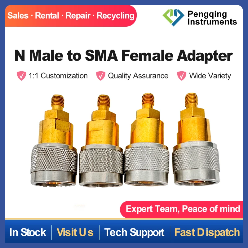 N Type Male to SMA Female RF Adapter 26.5GHz Coaxial Connector for Agilent Test Equipment Instrument Accessories
N Type Male to SMA Female RF Adapter 26.5GHz Coaxial Connector for Agilent Test Equipment Instrument Accessories