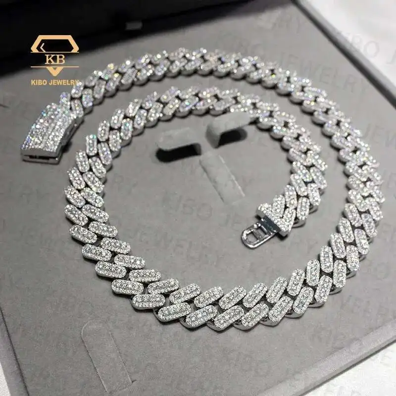 Hip Hop Chains Jewelry For Men 15mm Clustered Real Moissanite Big Diamonds Cuban Link Chain 925 Silver Necklace Iced Out Chain
Hip Hop Chains Jewelry For Men 15mm Clustered Real Moissanite Big Diamonds Cuban Link Chain 925 Silver Necklace Iced Out Chain
