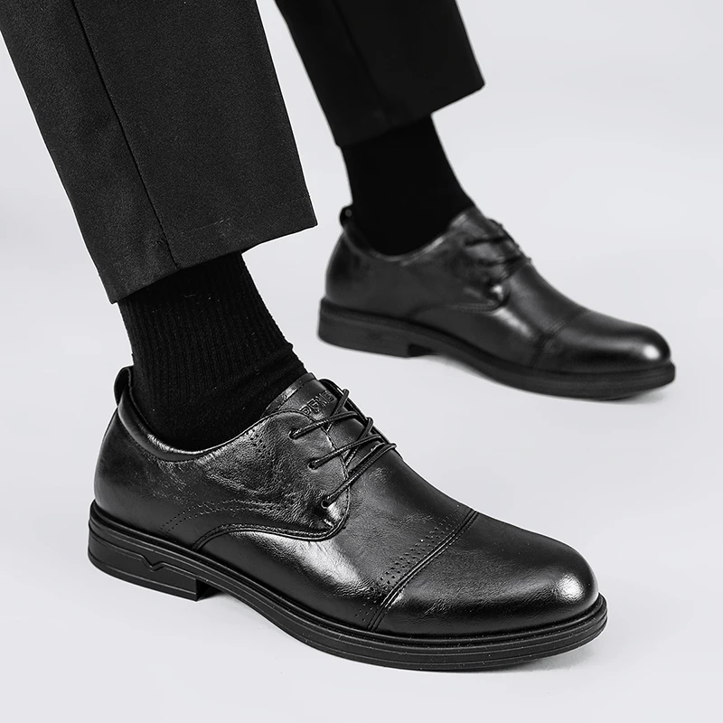 Practical daily men formal shoes slip on business shoes soft sole anti slip wearable upper for shopping walking daily use
Practical daily men formal shoes slip on business shoes soft sole anti slip wearable upper for shopping walking daily use