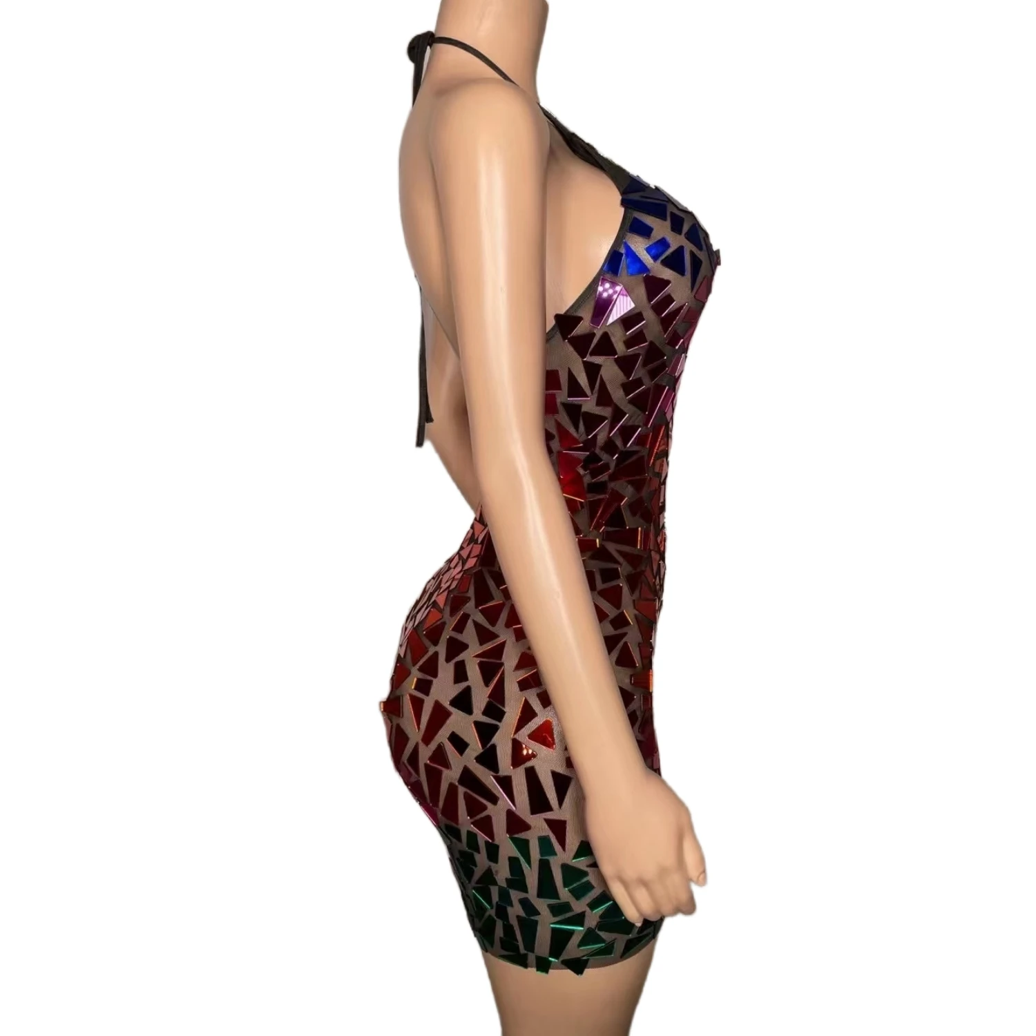 Caiseloubei Luxury Women Suspender Gowns Colorful Geometric Lenses Transparent Mesh Dress Bar Performance Dress Birthday Dress
Caiseloubei Luxury Women Suspender Gowns Colorful Geometric Lenses Transparent Mesh Dress Bar Performance Dress Birthday Dress