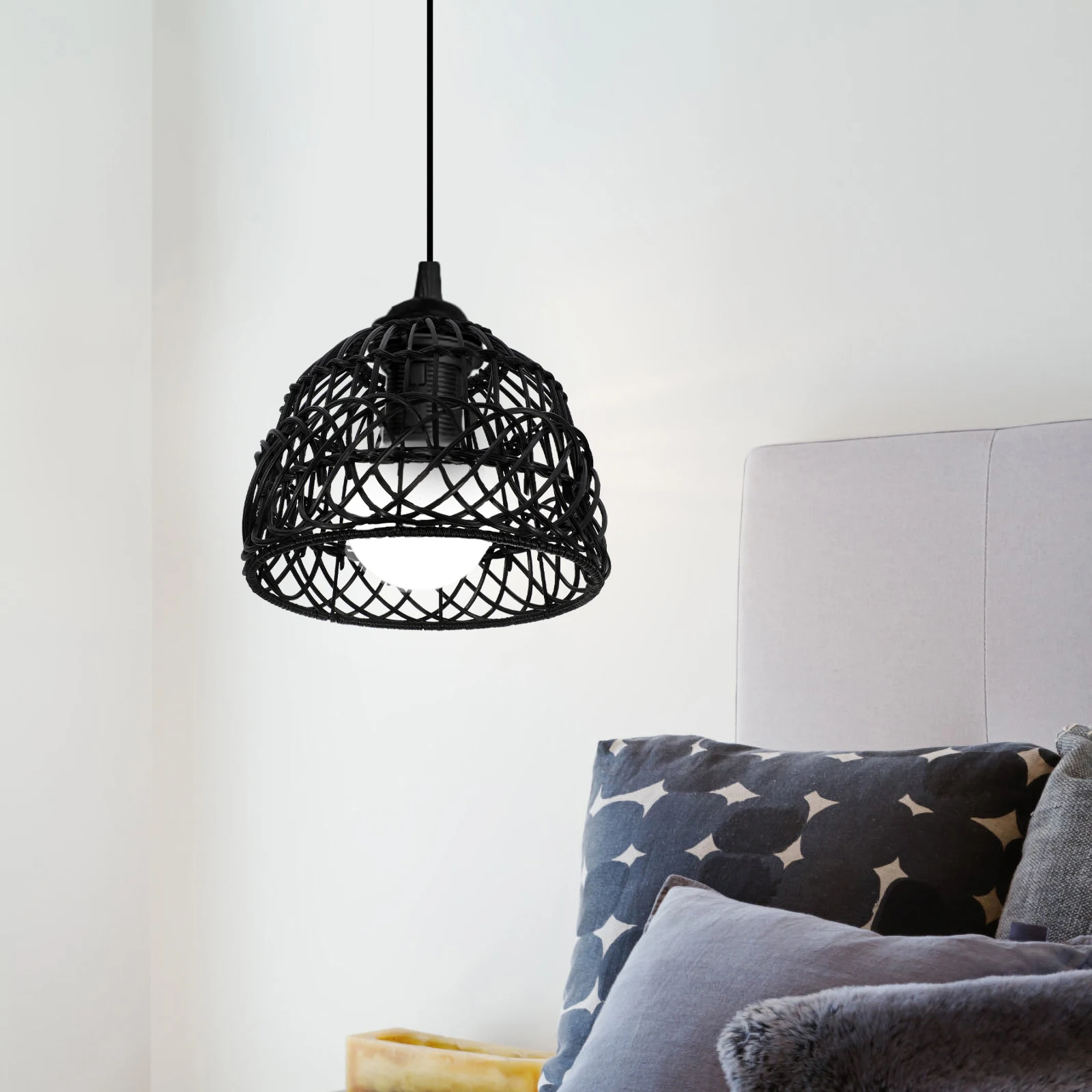 1 шт., подвесной абажур из искусственного ротанга, подвесной тканый абажур, замена для отеля, бара, ресторана, крышка потолочного светильника в деревенском стиле 
1 шт., подвесной абажур из искусственного ротанга, подвесной тканый абажур, замена для отеля, бара, ресторана, крышка потолочного светильника в деревенском стиле