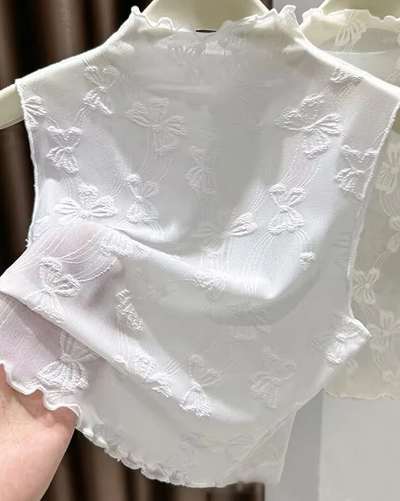 Women's Sexy Skinny Tank Tops Summer New Fashion Mock Neck Sheer Mesh Sleeveless Tank Frill Hem Bowknot See Through Shirts Top
Women's Sexy Skinny Tank Tops Summer New Fashion Mock Neck Sheer Mesh Sleeveless Tank Frill Hem Bowknot See Through Shirts Top