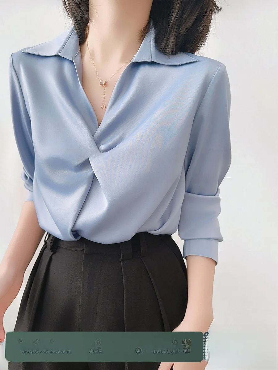 Blue Satin irt for Women Commute Profional Interview Office Workwear Formal Top XALI One See Love at First Sight
Blue Satin irt for Women Commute Profional Interview Office Workwear Formal Top XALI One See Love at First Sight