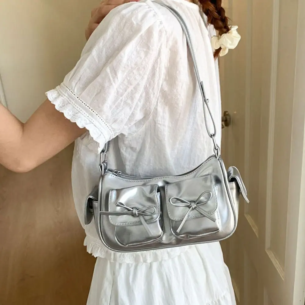 Multiple Pockets Bow Crossbody Bag Y2K Zipper PU Leather Underarm Bag Adjustable Shoulder Strap Korean Style Women Handbag Women 
Multiple Pockets Bow Crossbody Bag Y2K Zipper PU Leather Underarm Bag Adjustable Shoulder Strap Korean Style Women Handbag Women