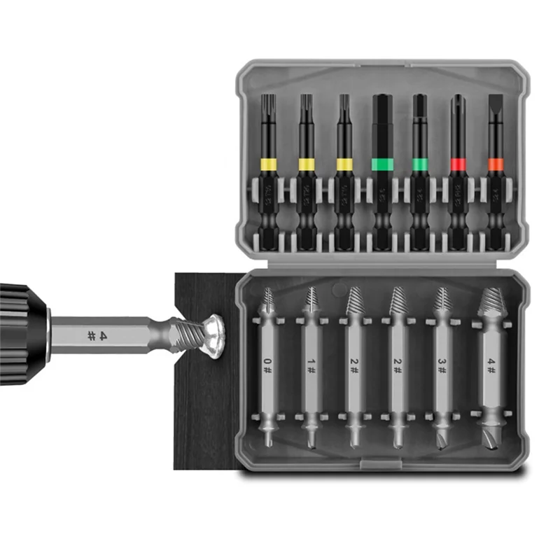 ABEZ 13Pcs Broken Wire Extractor Multifunctional Screw Extractor Take Broken Wire Word Plum Hexagon Screwdriver Head Durable
ABEZ 13Pcs Broken Wire Extractor Multifunctional Screw Extractor Take Broken Wire Word Plum Hexagon Screwdriver Head Durable