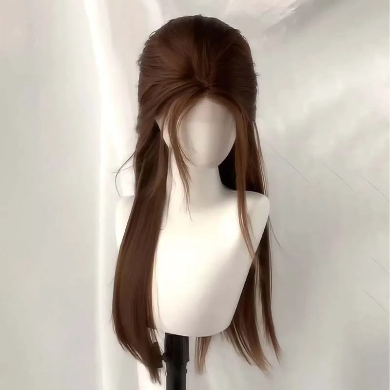 Women's Long Straight Half-Up Half-Down Wig Brown Heat Resistant Synthetic Hair for Daily Wear & Cosplay
Women's Long Straight Half-Up Half-Down Wig Brown Heat Resistant Synthetic Hair for Daily Wear & Cosplay