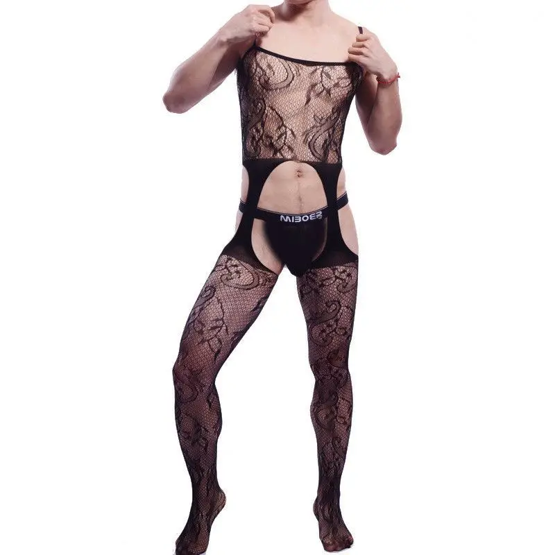 Men's Extreme Vulgar Clothes Hollow Sling Jumpsuit Socks Open Crotch Lingeries Sexys Bodysuit Erotic Accesories See Through Hot
Men's Extreme Vulgar Clothes Hollow Sling Jumpsuit Socks Open Crotch Lingeries Sexys Bodysuit Erotic Accesories See Through Hot