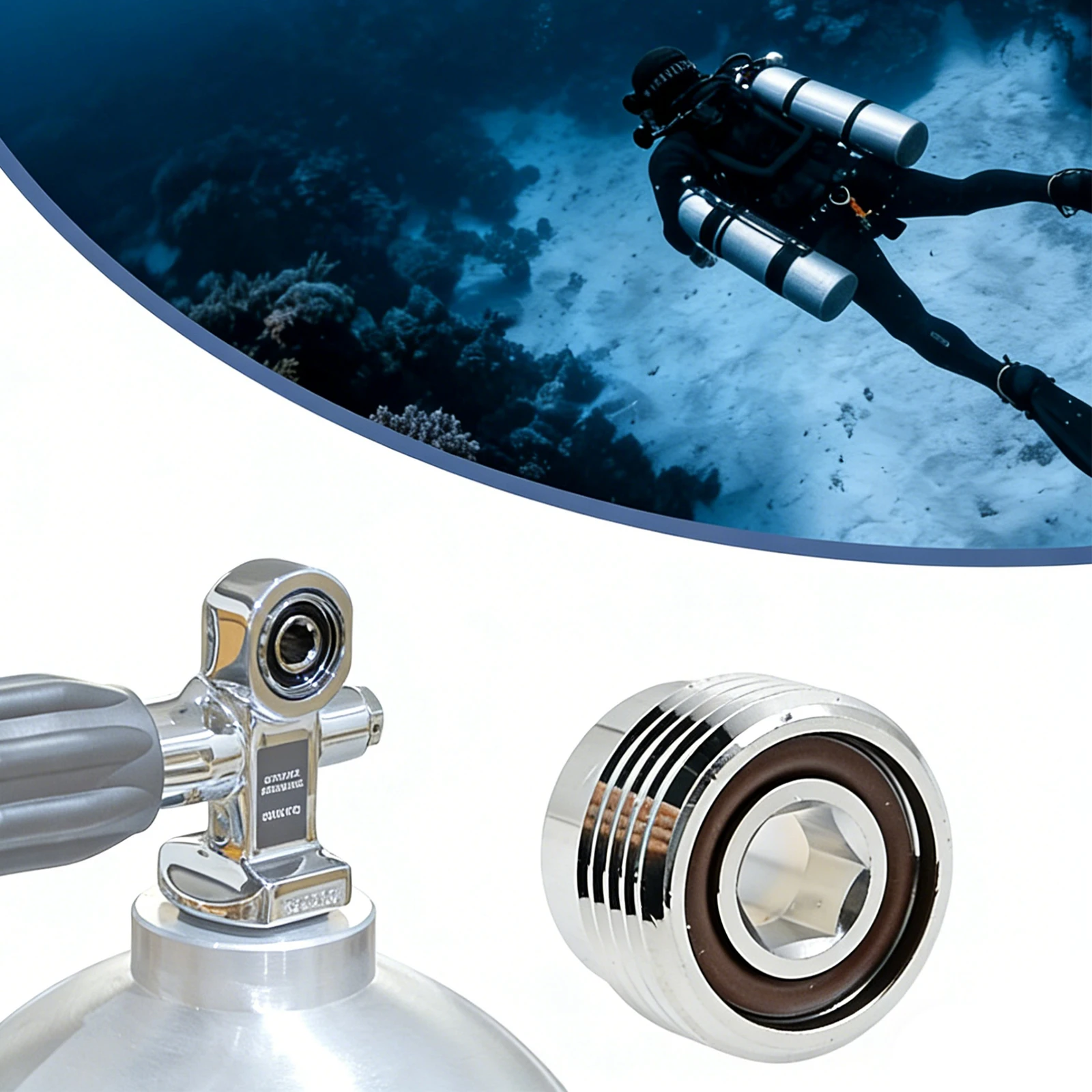 Din To Yoke Cylinder Tank Insert Valve Adaptor Converter G5/8 Thread Scuba Tank Adapter Scuba Diving Tank Valve for Water Sports
Din To Yoke Cylinder Tank Insert Valve Adaptor Converter G5/8 Thread Scuba Tank Adapter Scuba Diving Tank Valve for Water Sports