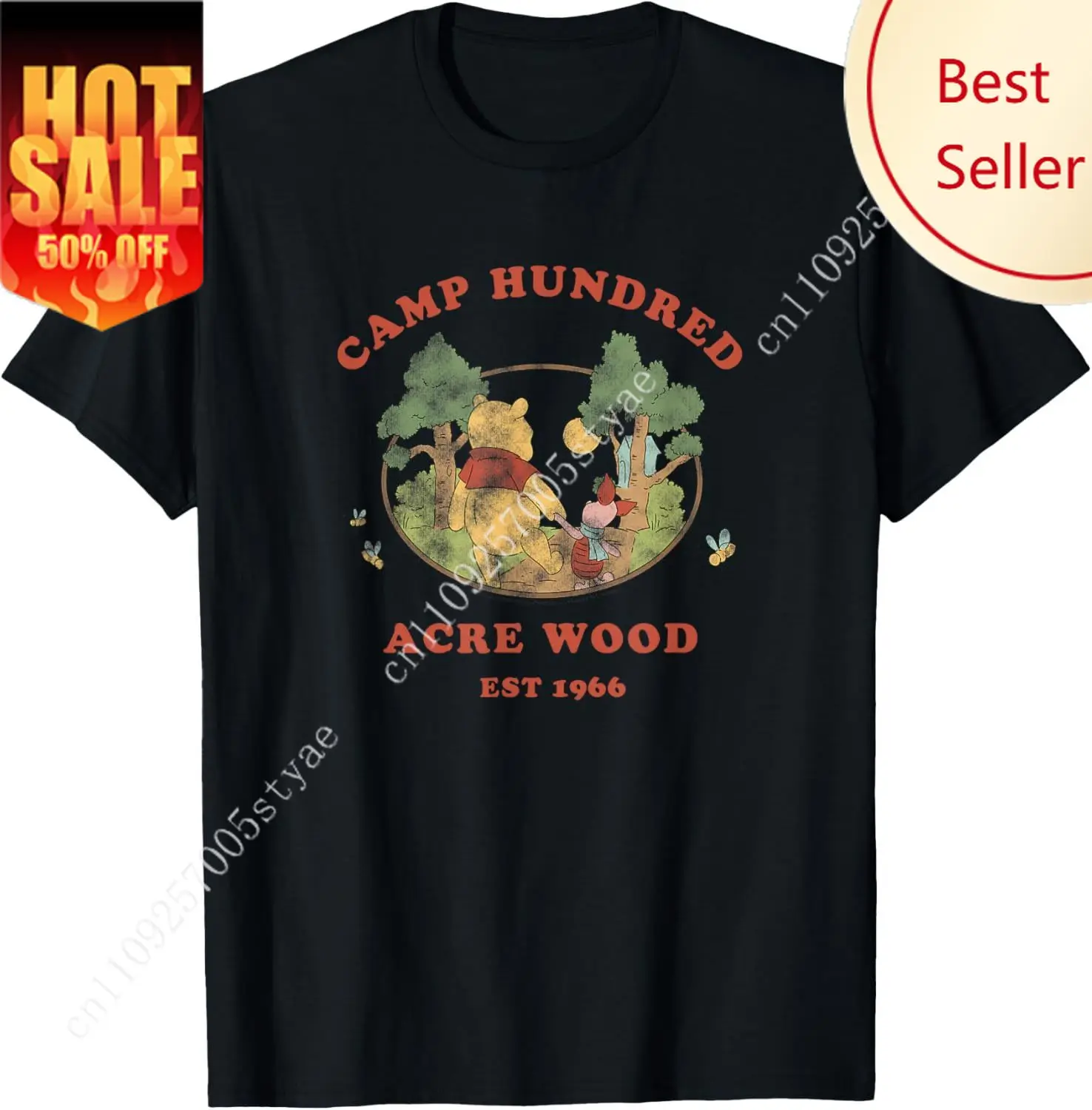 Disney Winnie The Pooh & Piglet Walking Camp 100 Acre Wood T-Shirt
Disney Winnie The Pooh & Piglet Walking Camp 100 Acre Wood T-Shirt