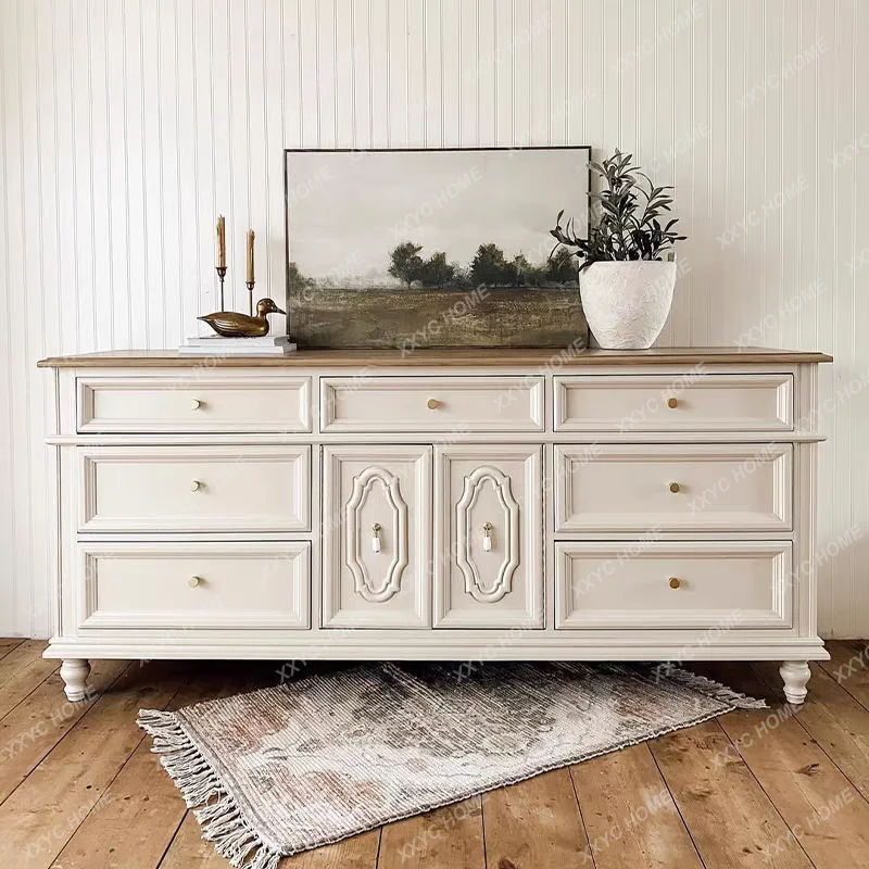 L simple retro style white solid wood bucket living room drawer storage cabinet bedroom storage side cabinet
L simple retro style white solid wood bucket living room drawer storage cabinet bedroom storage side cabinet