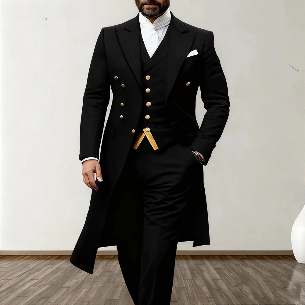 Blue Wedding Men Suits 3 Piece Long Blazer Vest Pants Satin One Button Tuxedo Formal Work Wear Prom XS-5XL
Blue Wedding Men Suits 3 Piece Long Blazer Vest Pants Satin One Button Tuxedo Formal Work Wear Prom XS-5XL