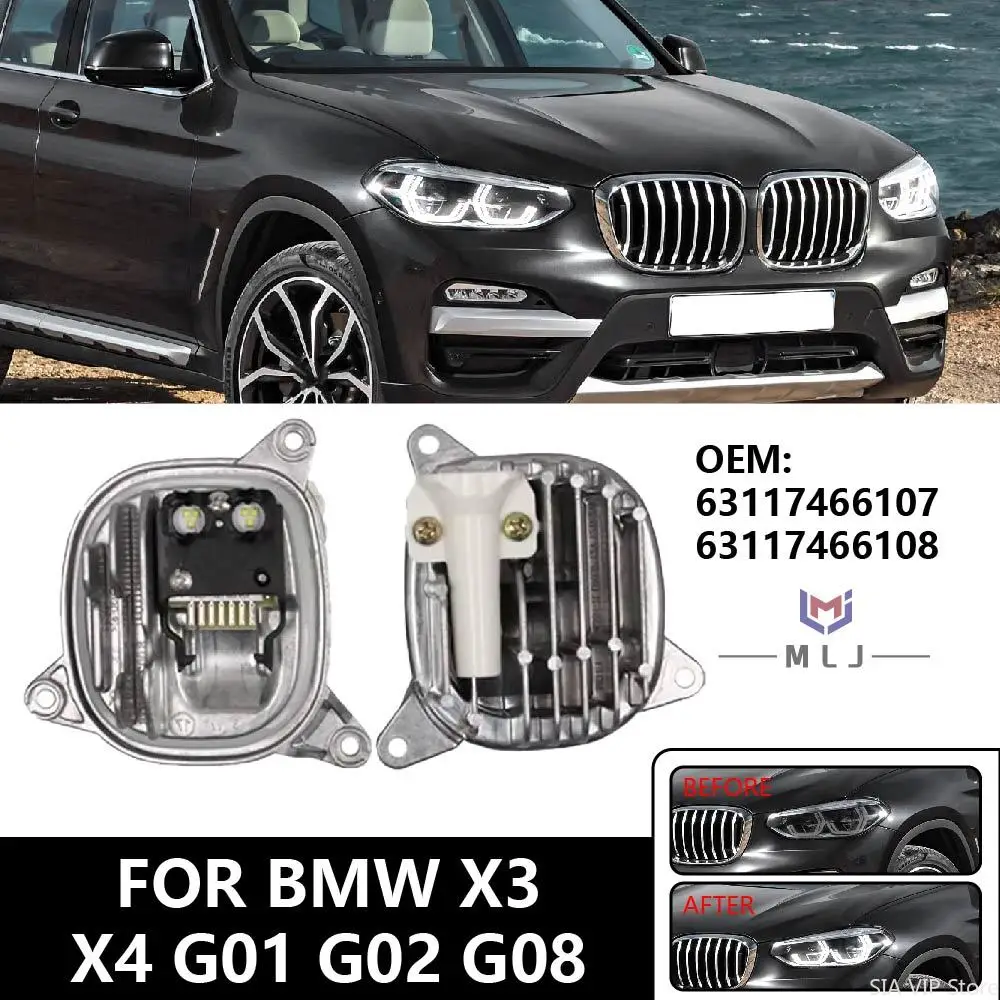 For BMW X3 X4 G01 G02 G08 2016-2019 OE 63117466107 63117466108 Headlight Module DRL Daytime Running White Light Led Angel Eyes
For BMW X3 X4 G01 G02 G08 2016-2019 OE 63117466107 63117466108 Headlight Module DRL Daytime Running White Light Led Angel Eyes
