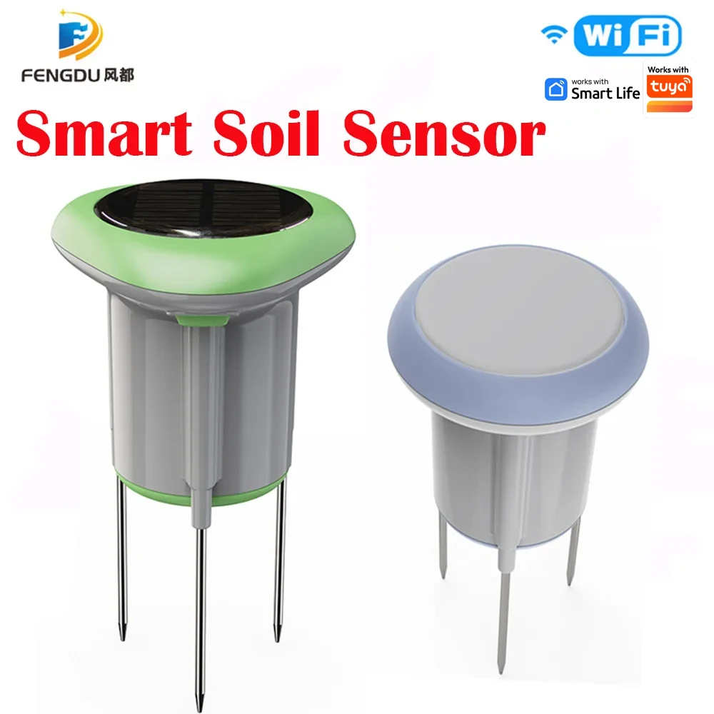 Work with tuya smart Soil Sensor Solar Powered Temperature Humidity Meter IP66 Wireless Tester for Gardening Turf Planting
Work with tuya smart Soil Sensor Solar Powered Temperature Humidity Meter IP66 Wireless Tester for Gardening Turf Planting