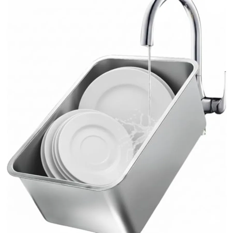 Stainless Steel Dish Basin, 18L Multipurpose Kitchen Sink Tub for Washing Dishes and Vegetables, Heavy-Duty Rust-Resistant Dish
Stainless Steel Dish Basin, 18L Multipurpose Kitchen Sink Tub for Washing Dishes and Vegetables, Heavy-Duty Rust-Resistant Dish