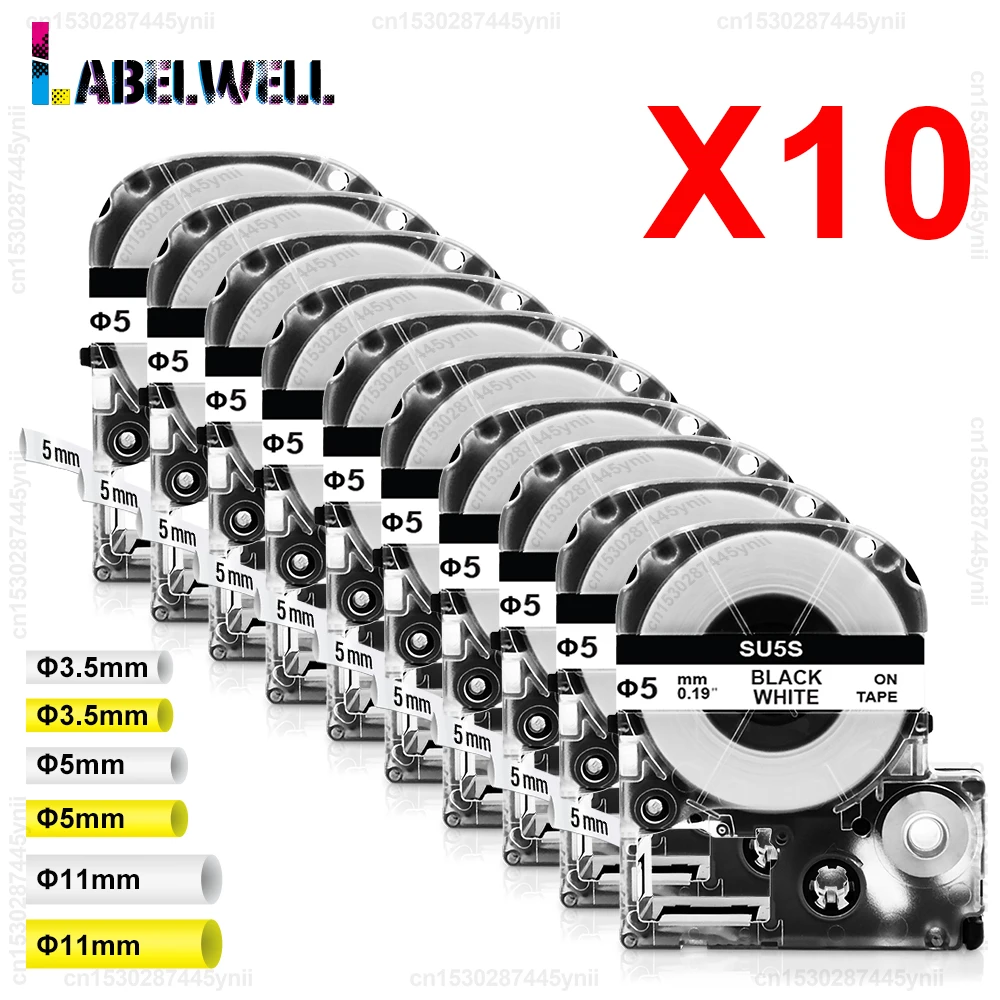 5/10PK SU5S 3,5/5/11 мм Совместимая термоусадочная трубка Epson SU3W SU3Y SU5S SU5Y SU11S SU11Y для принтера этикеток Epson LW-300 LW-400
5/10PK SU5S 3,5/5/11 мм Совместимая термоусадочная трубка Epson SU3W SU3Y SU5S SU5Y SU11S SU11Y для принтера этикеток Epson LW-300 LW-400