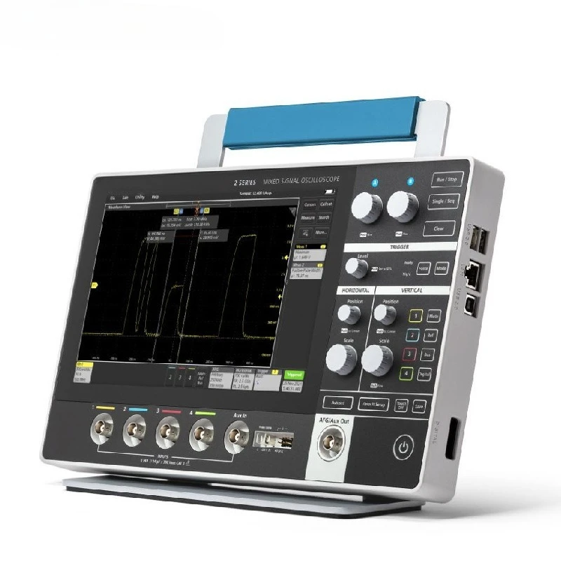 Miniature handheld oscilloscope MSO22/MSO24 portable mixed signal display.
Miniature handheld oscilloscope MSO22/MSO24 portable mixed signal display.