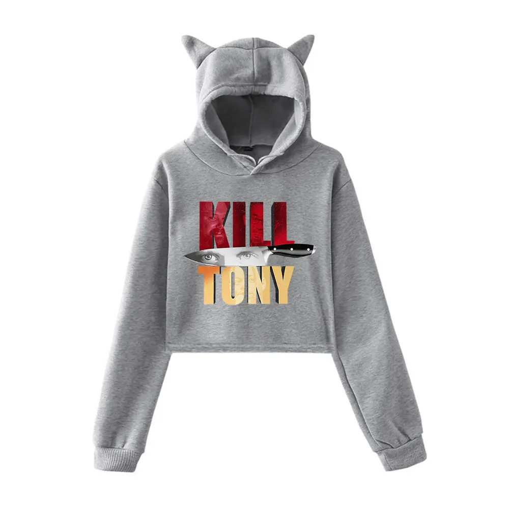 Винтажная уличная толстовка с капюшоном Kill Tony в стиле 90-х, толстовки с капюшоном для девочек, укороченная женская одежда с кошачьими ушками
Винтажная уличная толстовка с капюшоном Kill Tony в стиле 90-х, толстовки с капюшоном для девочек, укороченная женская одежда с кошачьими ушками