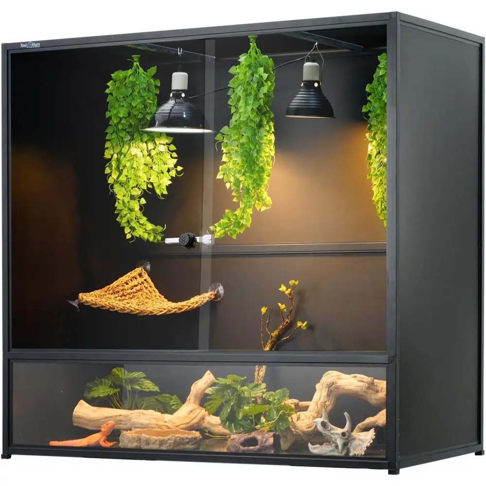 Large 230 Gallon Reptile Enclosure, 48x24x46, Tall Terrarium for Bearded Dragons and Ball Pythons, Front-Opening Glass Door, Com
Large 230 Gallon Reptile Enclosure, 48x24x46, Tall Terrarium for Bearded Dragons and Ball Pythons, Front-Opening Glass Door, Com