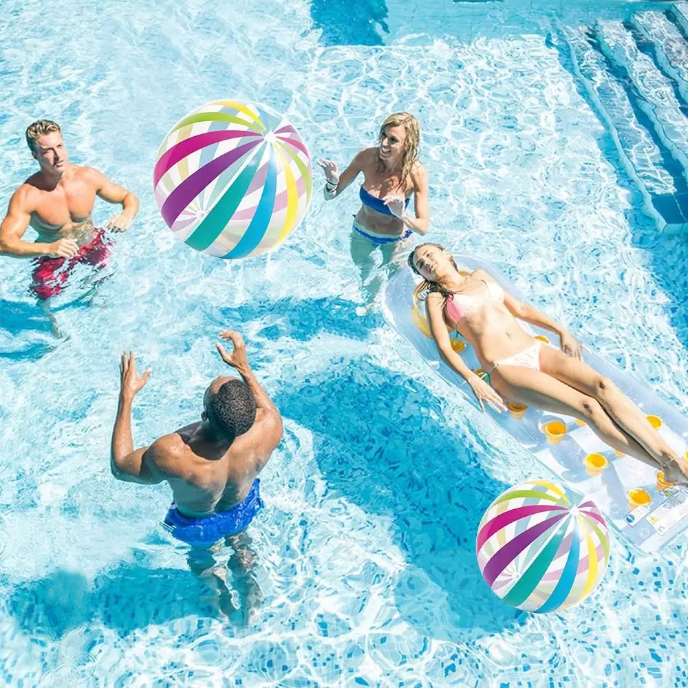 Inflatable Design Inflatable Beach Ball Striped Pattern Transparent Material Colorful Striped Ball Fun Sports Props
Inflatable Design Inflatable Beach Ball Striped Pattern Transparent Material Colorful Striped Ball Fun Sports Props
