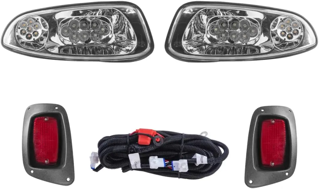 EZGO RXV 2016+ LED Light Kit 48V, 2 Headlights, 2 Taillights, Wiring Harness, Instructions
EZGO RXV 2016+ LED Light Kit 48V, 2 Headlights, 2 Taillights, Wiring Harness, Instructions